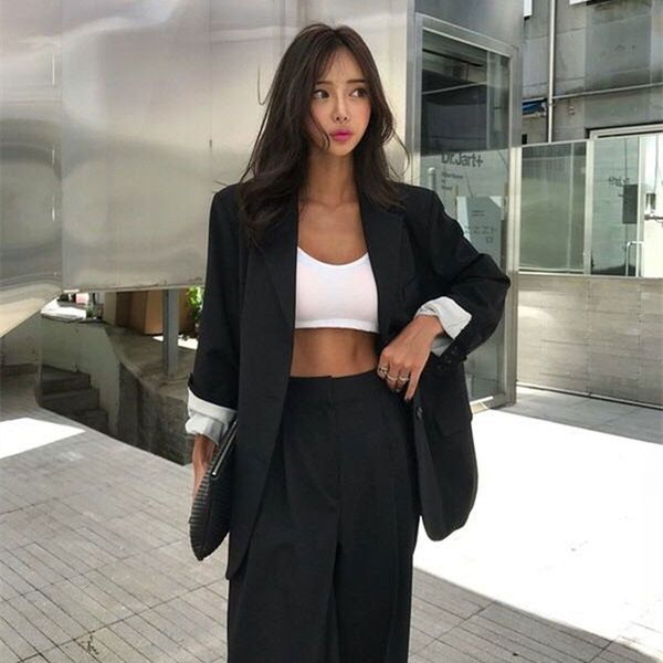элегантный черный однобортный женщины blazer мода vintage solid сыпучие рабочая одежда топы верхняя одежда женский пиджак 2020, White;black
элегантный черный однобортный женщины blazer мода vintage solid сыпучие рабочая одежда топы верхняя одежда женский пиджак 2020, White;black