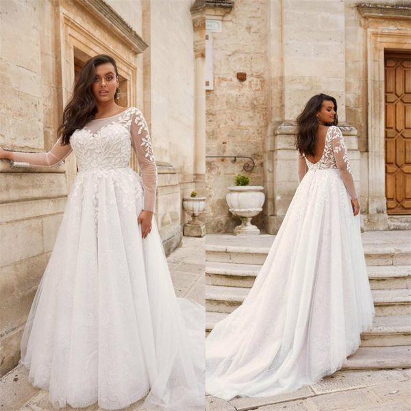plus size wedding dresses jewel neck long sleeves appliqued lace ruched bridal gown backless custom made sweep train bridal dress, White
plus size wedding dresses jewel neck long sleeves appliqued lace ruched bridal gown backless custom made sweep train bridal dress, White