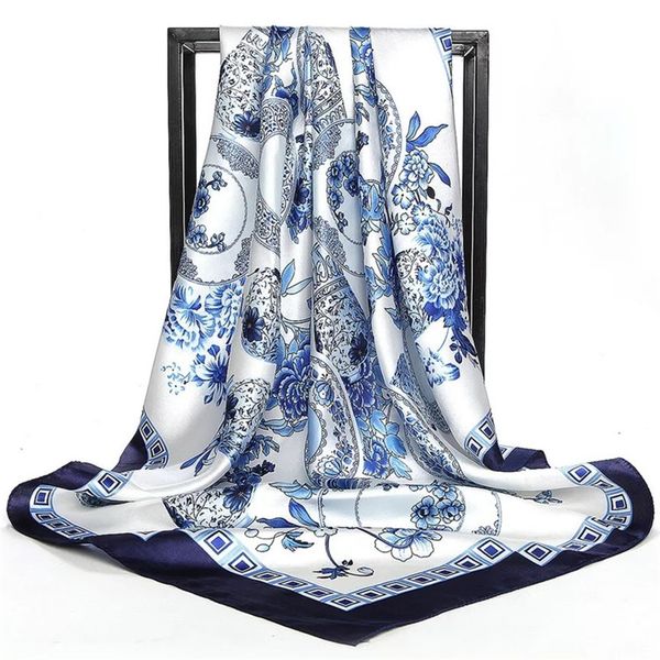 fashion shawl scarves for women floral print satin silk hijab scarf female 90x90cm square kerchief shawl head scarfs for ladies, Blue;gray
fashion shawl scarves for women floral print satin silk hijab scarf female 90x90cm square kerchief shawl head scarfs for ladies, Blue;gray