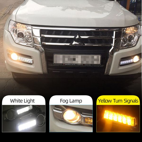2pcs car drl led daytime running light for mitsubishi pajero montero v93 2015 2016 2017 2018 yellow signal function fog lamp 12v
2pcs car drl led daytime running light for mitsubishi pajero montero v93 2015 2016 2017 2018 yellow signal function fog lamp 12v