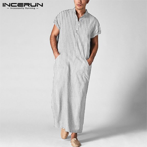 incerun men islamic arab kaftan striped short sleeve pockets cotton muslim robes saudi arabia dubai casual men jubba thobe s-5xl, Red
incerun men islamic arab kaftan striped short sleeve pockets cotton muslim robes saudi arabia dubai casual men jubba thobe s-5xl, Red