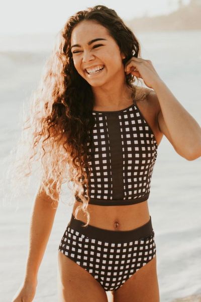 2019 tankini vintage print swimsuit backless bandage swimwear retro high wasit bathing suit summer women beaching suit, White;black
2019 tankini vintage print swimsuit backless bandage swimwear retro high wasit bathing suit summer women beaching suit, White;black