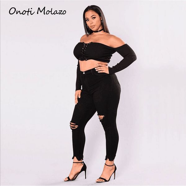 2019 summer black jeans high waist pants streetwear distressed hole jeans skinny pants for women plus size, Blue
2019 summer black jeans high waist pants streetwear distressed hole jeans skinny pants for women plus size, Blue