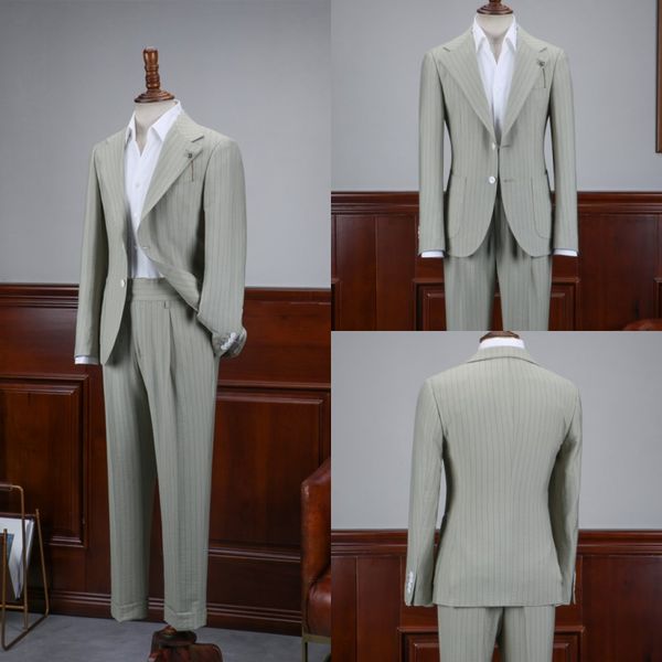 handsome pinstripe groom tuxedos peaked lapel groomsmen wedding tuxedos popular men formal prom jacket blazer suit (jacket+pants), Black;gray
handsome pinstripe groom tuxedos peaked lapel groomsmen wedding tuxedos popular men formal prom jacket blazer suit (jacket+pants), Black;gray