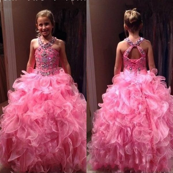 girl pageant dress pink lovely tiers organza skirt backless ruched long kids formal gowns party celebrity dress for teens, White;red
girl pageant dress pink lovely tiers organza skirt backless ruched long kids formal gowns party celebrity dress for teens, White;red