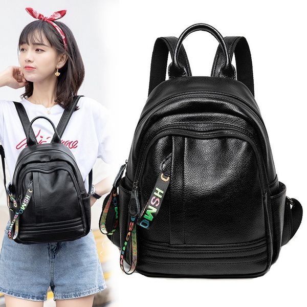 leather backpack 2020 new style fashion versatile leather backpack women's leisure bag