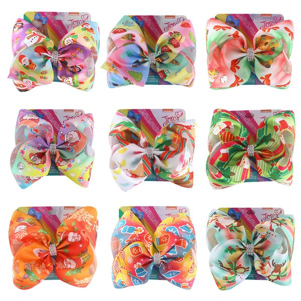 8 inch jo bow christmas print hairpin baby girls xmas santa claus deer barrettes kids boutique hair clip children hair accessories c1592, Slivery;white
8 inch jo bow christmas print hairpin baby girls xmas santa claus deer barrettes kids boutique hair clip children hair accessories c1592, Slivery;white