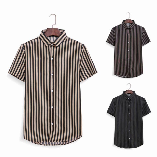 shirts men short sleeve stripes casual slim fit mens plus size breathable single breasted streetwear clothes new arrival, White;black
shirts men short sleeve stripes casual slim fit mens plus size breathable single breasted streetwear clothes new arrival, White;black