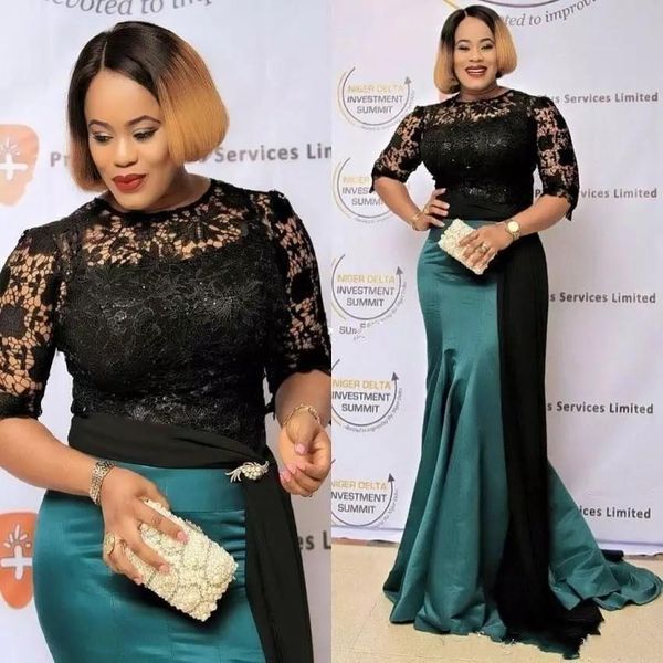2020 new plus size mother off bride dresses jewel half sleeves black lace illusion sweep train hunter green wedding guest evening gowns, Black;red
2020 new plus size mother off bride dresses jewel half sleeves black lace illusion sweep train hunter green wedding guest evening gowns, Black;red