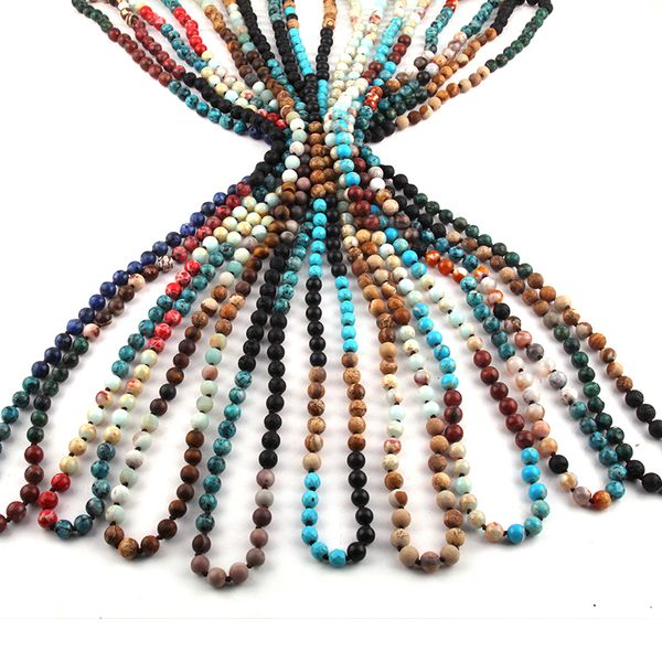 moodpc fashion bohemian jewelry 108pc semi precious stones multl stone knotted necklacesl, Silver
moodpc fashion bohemian jewelry 108pc semi precious stones multl stone knotted necklacesl, Silver