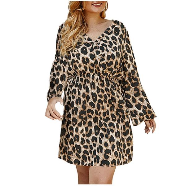 plus size leopard dress robe summer dress womens ladies open leopard splice print button casual vestidos de verano, Black;gray
plus size leopard dress robe summer dress womens ladies open leopard splice print button casual vestidos de verano, Black;gray