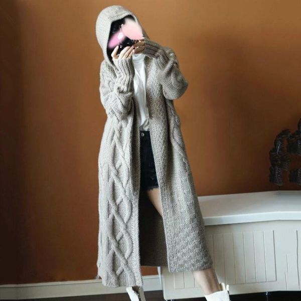 female coat women's autumn knitted sweater cardigan casual long sleeve cloak coat winter warm hooded cape long outerwear #45, Black;brown
female coat women's autumn knitted sweater cardigan casual long sleeve cloak coat winter warm hooded cape long outerwear #45, Black;brown