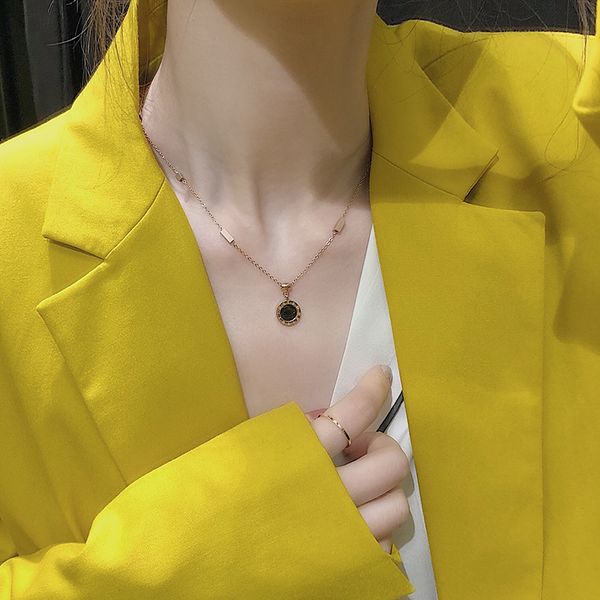 roman numeral titanium steel round necklace woman ins all-match tide temperament clavicle chain cold concise wind pendant, Silver
roman numeral titanium steel round necklace woman ins all-match tide temperament clavicle chain cold concise wind pendant, Silver