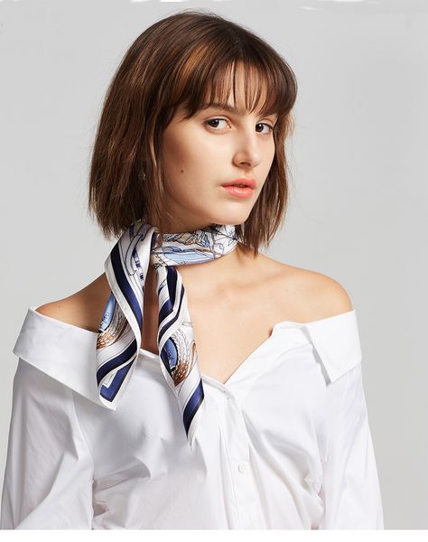europe and america new silk female occupation joker silk gift small scarf, Black;white
europe and america new silk female occupation joker silk gift small scarf, Black;white