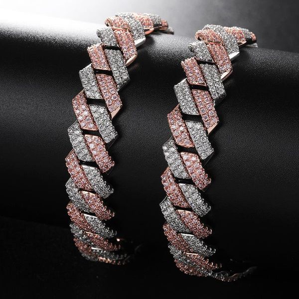 13mm width 16/18/20inch gold plated micro pave double colors cz cuban chain neckalce for men hiphop jewelry, Silver
13mm width 16/18/20inch gold plated micro pave double colors cz cuban chain neckalce for men hiphop jewelry, Silver