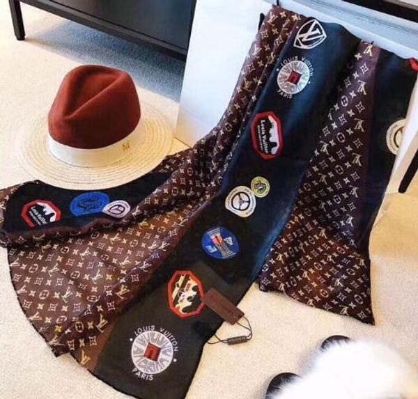 Luxury Brand Silk scarf for Women 2018 Summer New Designer Label style Long Scarves Wrap With Tag 180x90Cm Shawls Scarfs S446
Luxury Brand Silk scarf for Women 2018 Summer New Designer Label style Long Scarves Wrap With Tag 180x90Cm Shawls Scarfs S446