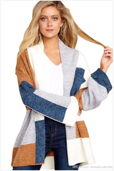 womens winter cardigan sweater designer panelled plaid knitted coat womens fashion loose wool outerwear, White;black
womens winter cardigan sweater designer panelled plaid knitted coat womens fashion loose wool outerwear, White;black