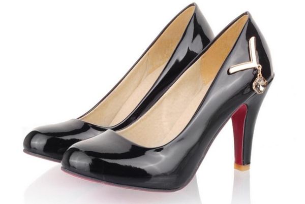 women's shoes in spring and autumn high fine heel pointed end @1027, Black