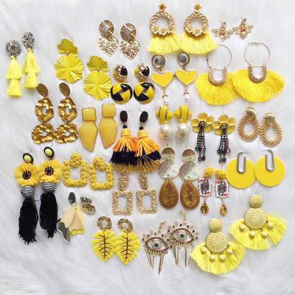 ztech 30 summer yellow tassel stone crystal flower statement earrings for women handmade dangle drop earrings wedding jewelry, Silver
ztech 30 summer yellow tassel stone crystal flower statement earrings for women handmade dangle drop earrings wedding jewelry, Silver