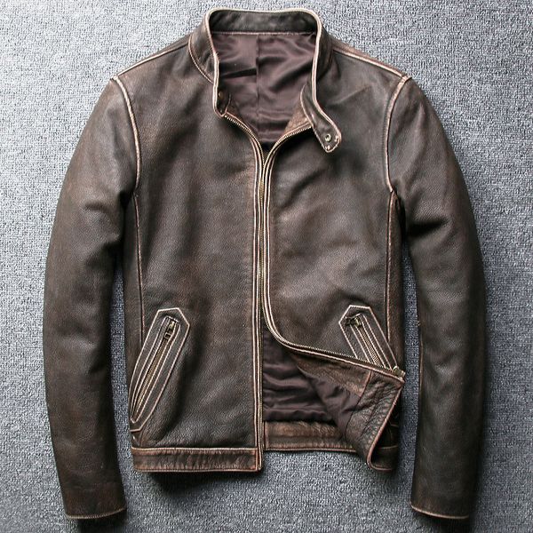 zvaqs winter autumn genuine leather jacket men streetweaar real sheepskin coat man moto biker vintage cow leather jackets pph811, Black
zvaqs winter autumn genuine leather jacket men streetweaar real sheepskin coat man moto biker vintage cow leather jackets pph811, Black