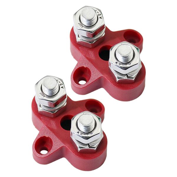 

2pcs 150a heavy-duty modular design dual bus bars m6 for car boat terminal block