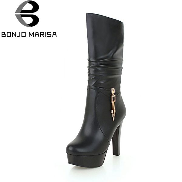 bonjomarisa large size 34-43 mature black platform mid-claf boots women winter pleated elegant decorating high heels shoes woman
bonjomarisa large size 34-43 mature black platform mid-claf boots women winter pleated elegant decorating high heels shoes woman