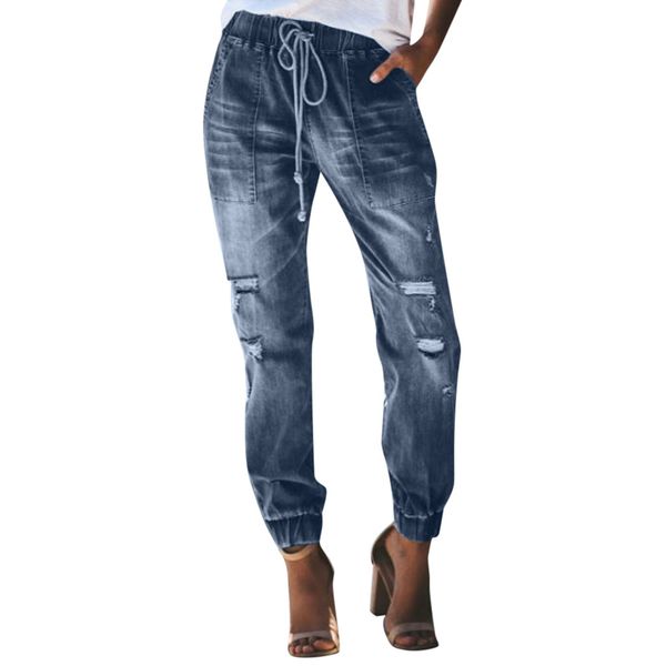 chamsgend jeans for women 2019 new denim drawstring jeans summer simple casual loose bleached pencil pants elastic pants jn6, Blue
chamsgend jeans for women 2019 new denim drawstring jeans summer simple casual loose bleached pencil pants elastic pants jn6, Blue