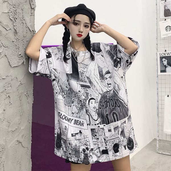 japanese cartoon anime print t shirt summer casual loose t-shirts female harajuku hip-hop women tee large size short sleeve, White
japanese cartoon anime print t shirt summer casual loose t-shirts female harajuku hip-hop women tee large size short sleeve, White