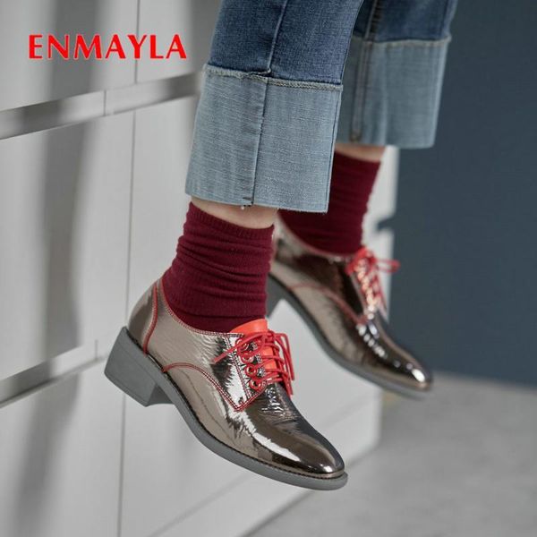 enmyala 2020 lace-up casual genuine leather wedding shoes square heel shoes women designers round toe ladies 34-39, Black
enmyala 2020 lace-up casual genuine leather wedding shoes square heel shoes women designers round toe ladies 34-39, Black