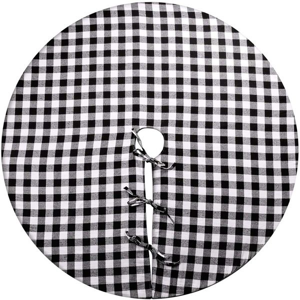 christmas tree skirt 50 inch white and black plaid double layers tree skirt for xmas decorations
christmas tree skirt 50 inch white and black plaid double layers tree skirt for xmas decorations