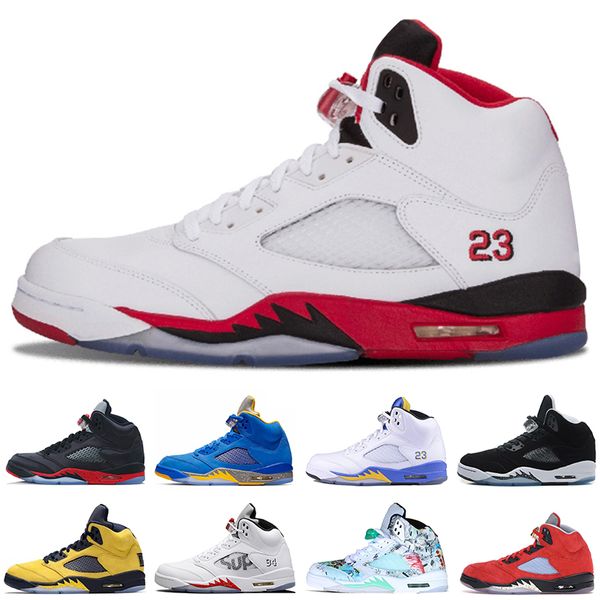 5 5s wings international flight mens basketball shoes olympic gold medal red blue suede og metallic black men sports designer sneakers 40-47, White;red
5 5s wings international flight mens basketball shoes olympic gold medal red blue suede og metallic black men sports designer sneakers 40-47, White;red