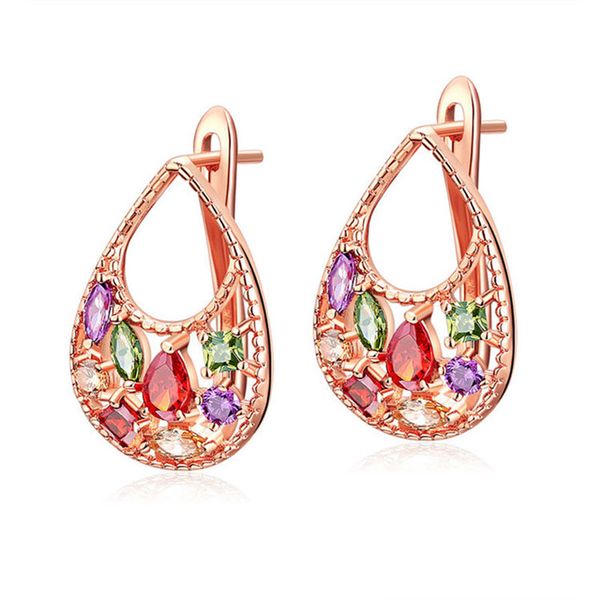 fashionable individual female rose gold colored zircon jewelry plated copper earrings floral ear clip classic jewelry gift, Silver
fashionable individual female rose gold colored zircon jewelry plated copper earrings floral ear clip classic jewelry gift, Silver