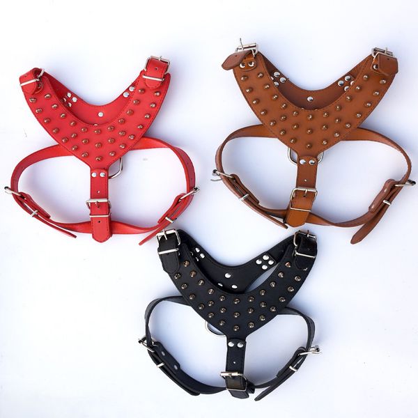 Large Dog Rivets Spiked Studded PU Leather Dog Harness for Pitbull Large Breed Dogs Pet Product
Large Dog Rivets Spiked Studded PU Leather Dog Harness for Pitbull Large Breed Dogs Pet Product