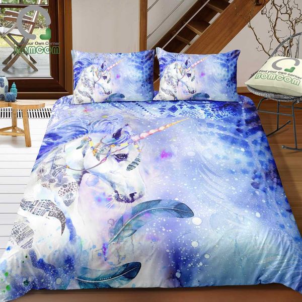 bomcom 3d digital printing fairytale blue feather dream catcher fog unicorn bedding duvet cover sets 100% microfiber white
bomcom 3d digital printing fairytale blue feather dream catcher fog unicorn bedding duvet cover sets 100% microfiber white