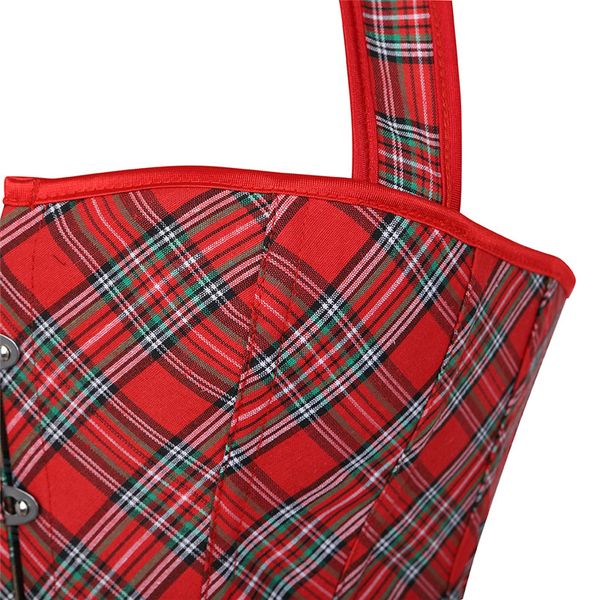 red plaid corset women plus size corset bustier corselet overbust halter corsets with straps waist cosplay s-6xl, Black;white
red plaid corset women plus size corset bustier corselet overbust halter corsets with straps waist cosplay s-6xl, Black;white