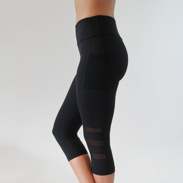 women yoga leggings capri pants leggings sport fitness gym high waist mesh 3/4 trousers h7jp, Black;blue
women yoga leggings capri pants leggings sport fitness gym high waist mesh 3/4 trousers h7jp, Black;blue