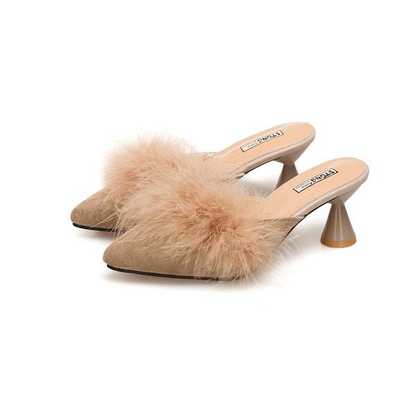 2019 new fashion spring ladies' summer feather sandals rough heel casual wear fashion fashionable women's shoes, Black
2019 new fashion spring ladies' summer feather sandals rough heel casual wear fashion fashionable women's shoes, Black