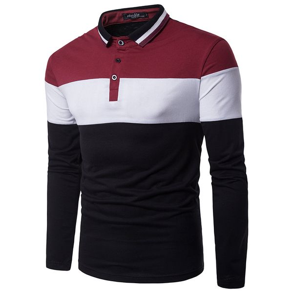 polos shirt three color combinations contrast color striped collar long sleeve pullover button mens tee shirt 2017 casual fashion, White;black
polos shirt three color combinations contrast color striped collar long sleeve pullover button mens tee shirt 2017 casual fashion, White;black