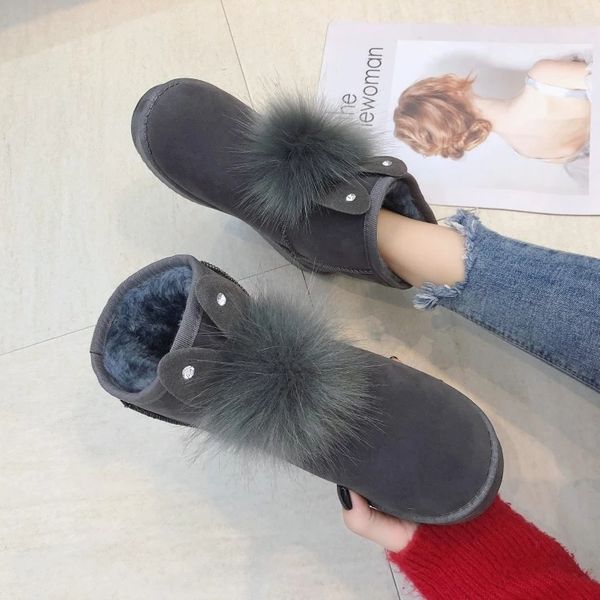 warm fur women snow boots cute suede winter shoes fur ball mid-calf boots female fashion boots non-slip snow casual shoe, Black
warm fur women snow boots cute suede winter shoes fur ball mid-calf boots female fashion boots non-slip snow casual shoe, Black