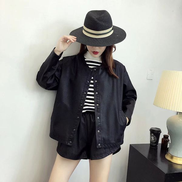 pu leather jacket womens plus size loose motorcycle coats ladies solid color black basic coats outwears womens clothing a337
pu leather jacket womens plus size loose motorcycle coats ladies solid color black basic coats outwears womens clothing a337