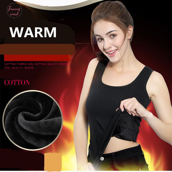 2020 winter warm velvet tank women thermal underwear slim thicker double layer soft cotton tees o neck vest top, White
2020 winter warm velvet tank women thermal underwear slim thicker double layer soft cotton tees o neck vest top, White