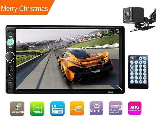 

double din stereo,car 7" in-dash touchscreen stereo with bluetooth/rear view camera/fm tuner hd radio fit for 12v voltage (no dvd & gps