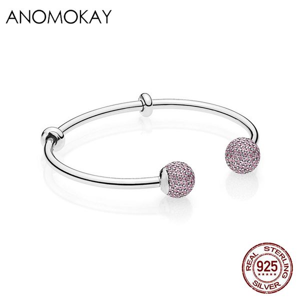 anomokay genuine 925 sterling silver pink cz crystal women open cuff bangle bracelet luxury silver jewelry bracelet gift, Golden;silver
anomokay genuine 925 sterling silver pink cz crystal women open cuff bangle bracelet luxury silver jewelry bracelet gift, Golden;silver