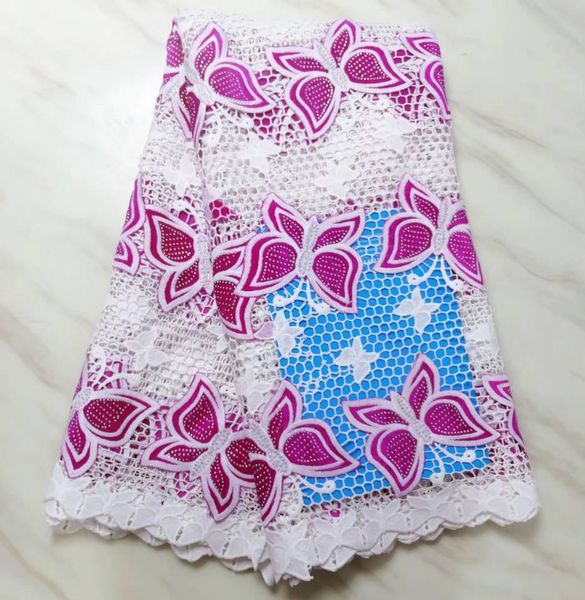 5yards/pc white african milk silk lace and fuchsia butterfly french velvet lace fabric with rhinestone for dress bm22-1
5yards/pc white african milk silk lace and fuchsia butterfly french velvet lace fabric with rhinestone for dress bm22-1
