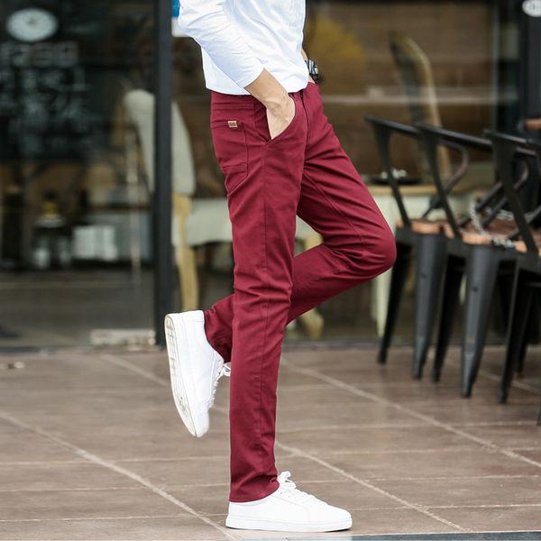 2018 spring summer fashion men casual pants 100% cotton elastic slim long pants men korean fashion casual wear male, Black
2018 spring summer fashion men casual pants 100% cotton elastic slim long pants men korean fashion casual wear male, Black
