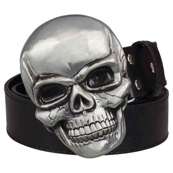goths wild style fashion men's belt big metal buckle smile skeleton head belt punk rock belts women jeans strap, Black;brown
goths wild style fashion men's belt big metal buckle smile skeleton head belt punk rock belts women jeans strap, Black;brown