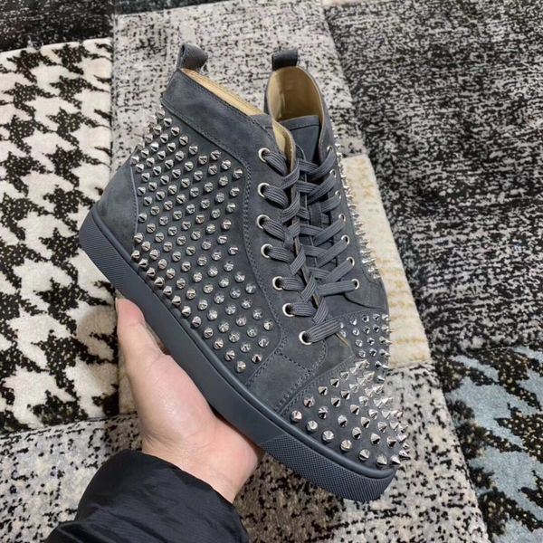 серая замша кожа кроссовки обувь для мужчин, женщины high top red bottom casual лучшего качества red sole скейтборд walking, Black
серая замша кожа кроссовки обувь для мужчин, женщины high top red bottom casual лучшего качества red sole скейтборд walking, Black