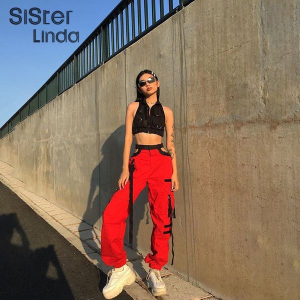 sisterlinda harajuku high waist trousers bright solid pants women streetwear cargo pants women loose running pant mujer 2019, Black;white
sisterlinda harajuku high waist trousers bright solid pants women streetwear cargo pants women loose running pant mujer 2019, Black;white