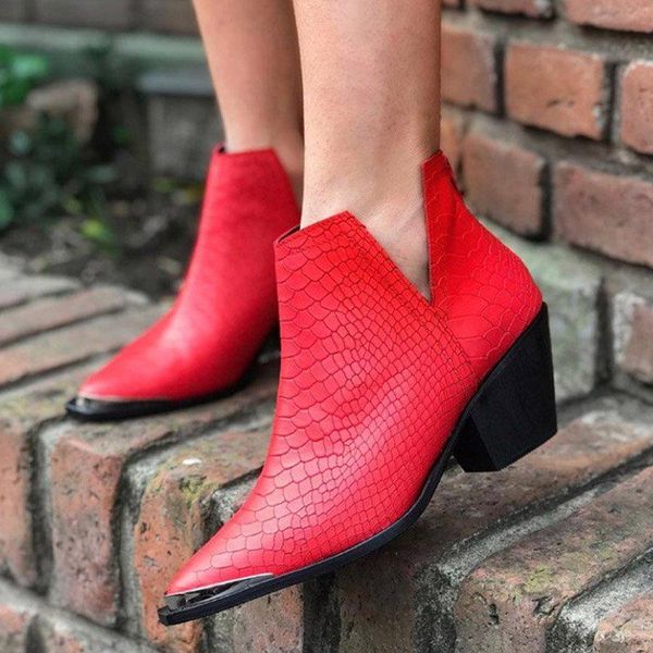 women winter boots slip-on women ankle boots platform shoes woman square heel pointed toe squama short ladies shoes, Black
women winter boots slip-on women ankle boots platform shoes woman square heel pointed toe squama short ladies shoes, Black