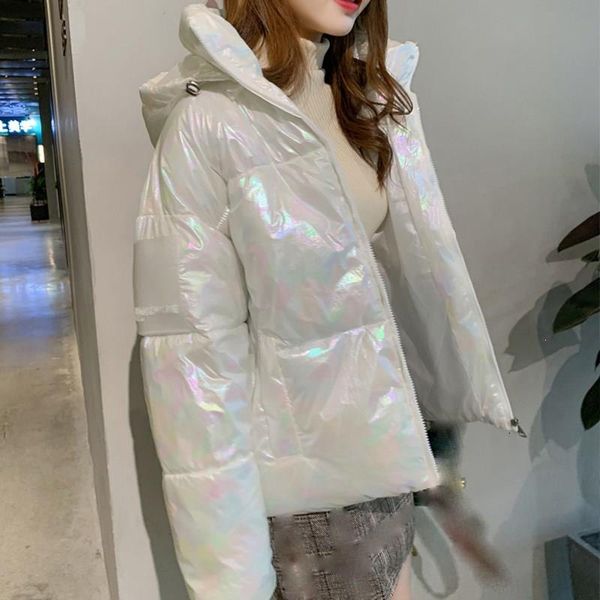 new women korean winter warm glossy cotton jackets plus size hooded padded coats short loose thick parkas, Black
new women korean winter warm glossy cotton jackets plus size hooded padded coats short loose thick parkas, Black